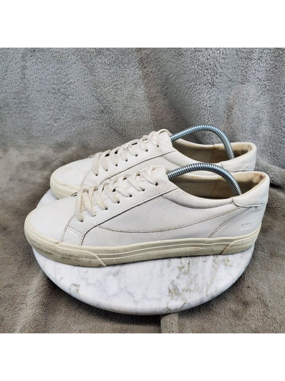 Madewell Shoes Mens 8.5 Womens 10 White Leather Sidewalk Low Top Sneakers *Read*